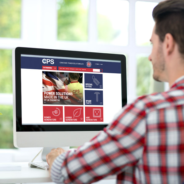 ecommerce website design for generators shop selby