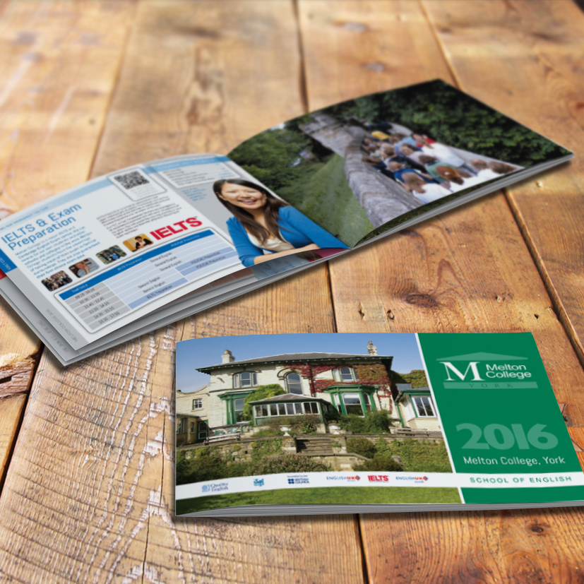 graphic design, artwork for melton college prospectus york